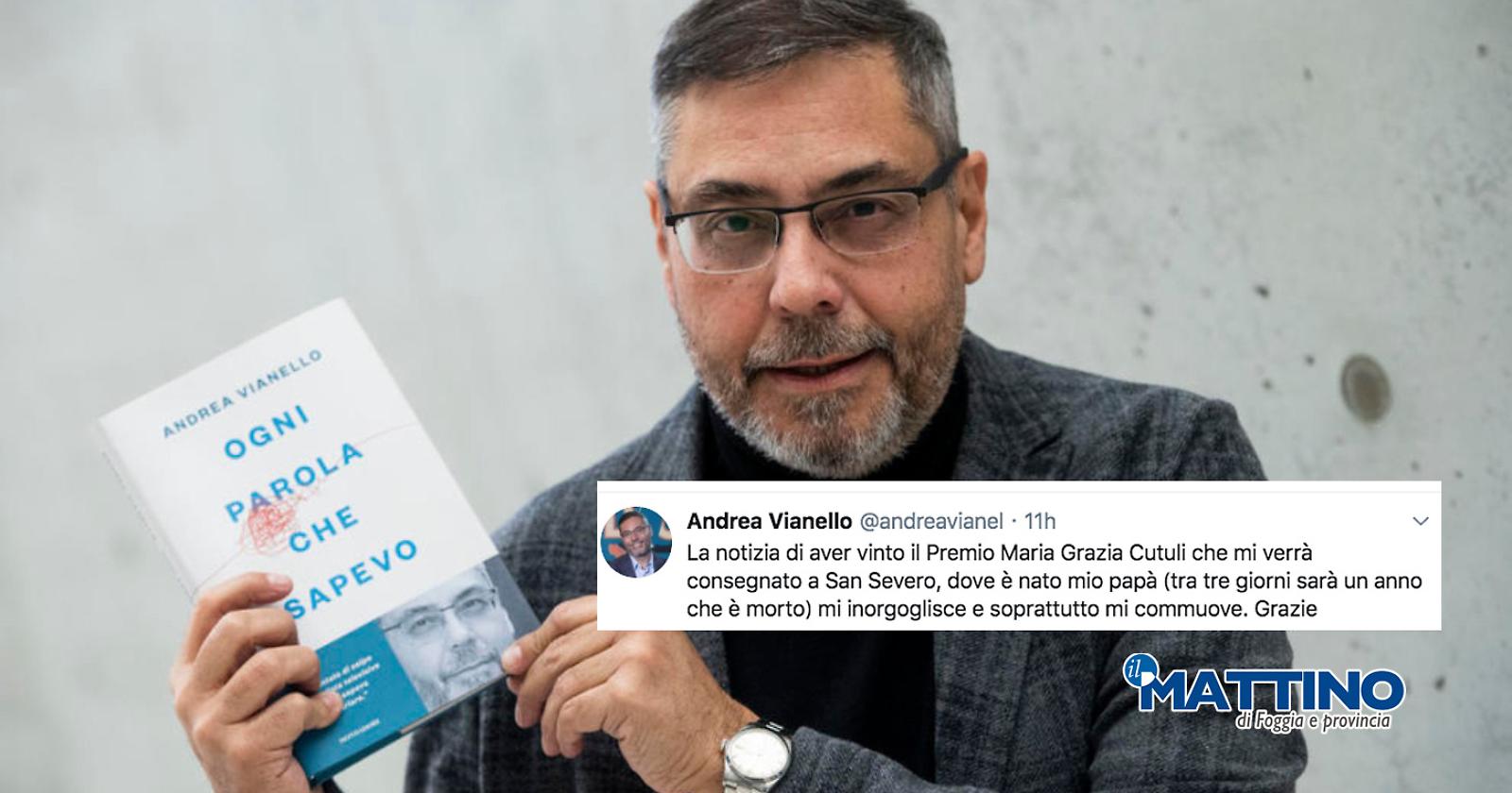 Ritorno a casa (San Severo) per il Direttore di RaiNews24 Andrea Vianello premiato col “Cutuli”