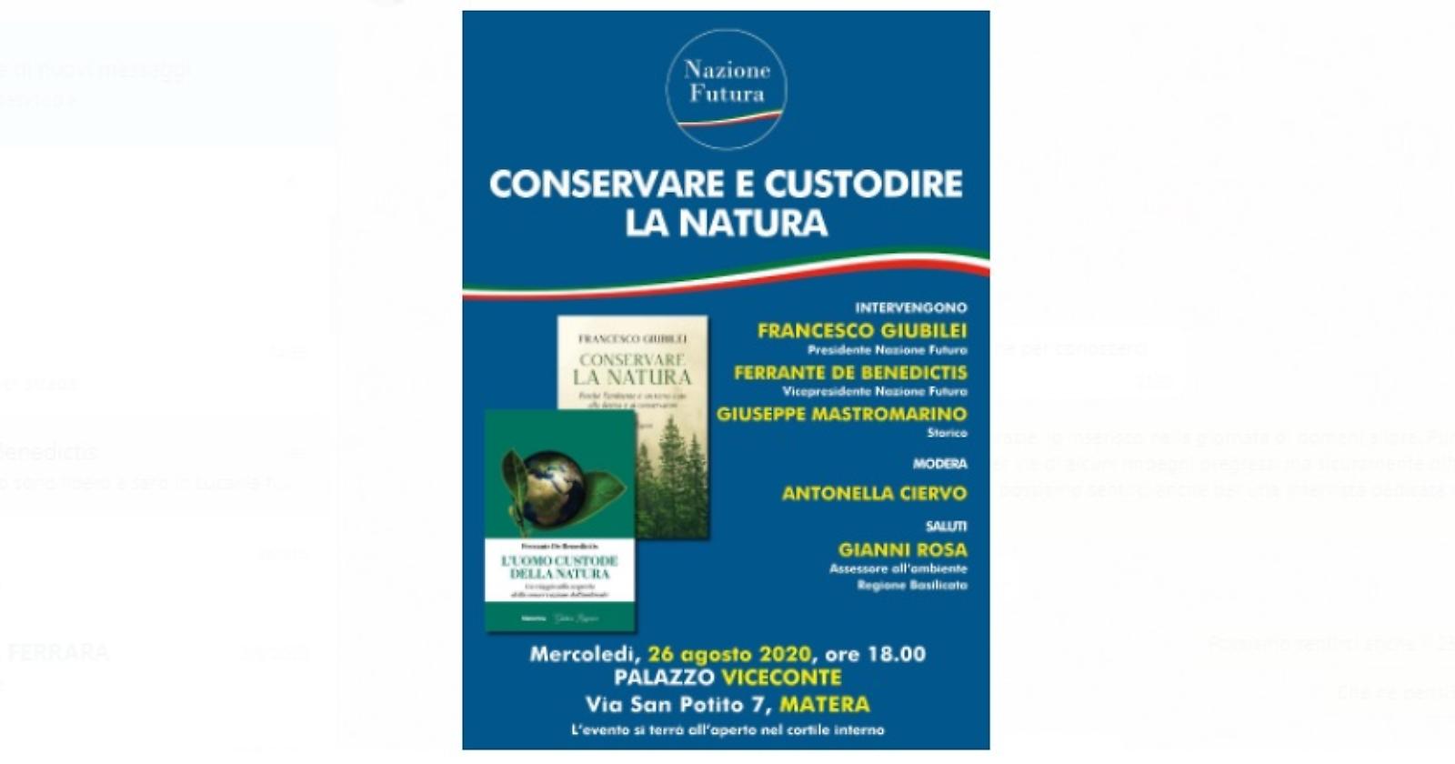 Mercoledì 26 agosto a Matera “Conservare e custodire la natura”:  un convegno dedicato ai cambiamenti climatici e ai nuovi scenari energetici