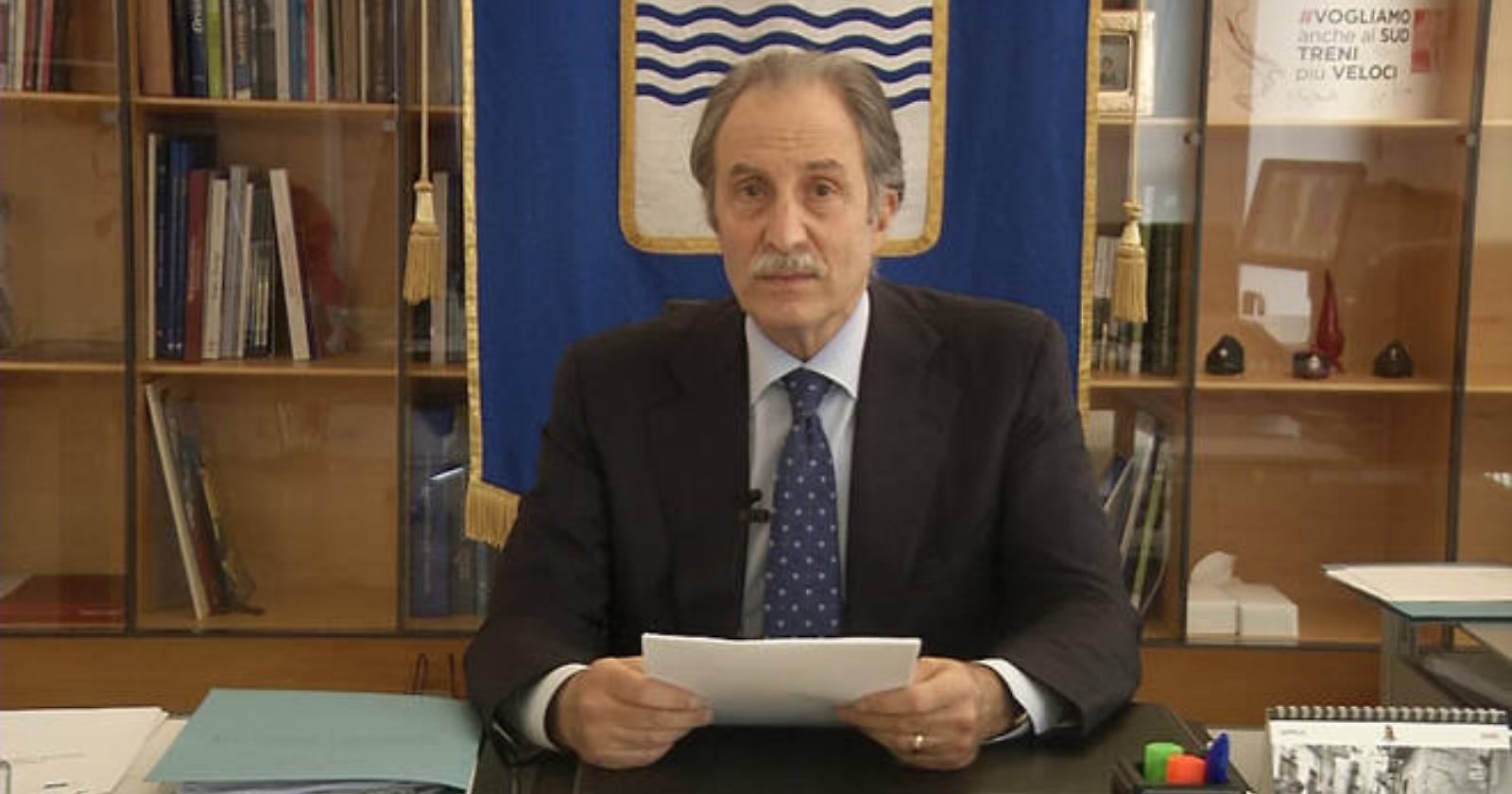 Emergenza Covid, Bardi emana l'ordinanza numero 39 