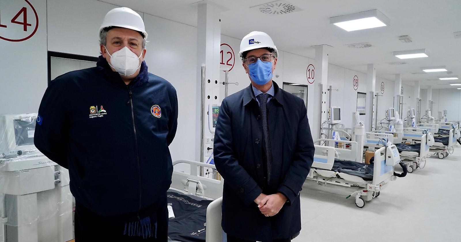 Emiliano e Lopalco mantengono la promessa: domani verrà consegnato l'ospedale Covid in Fiera del Levante