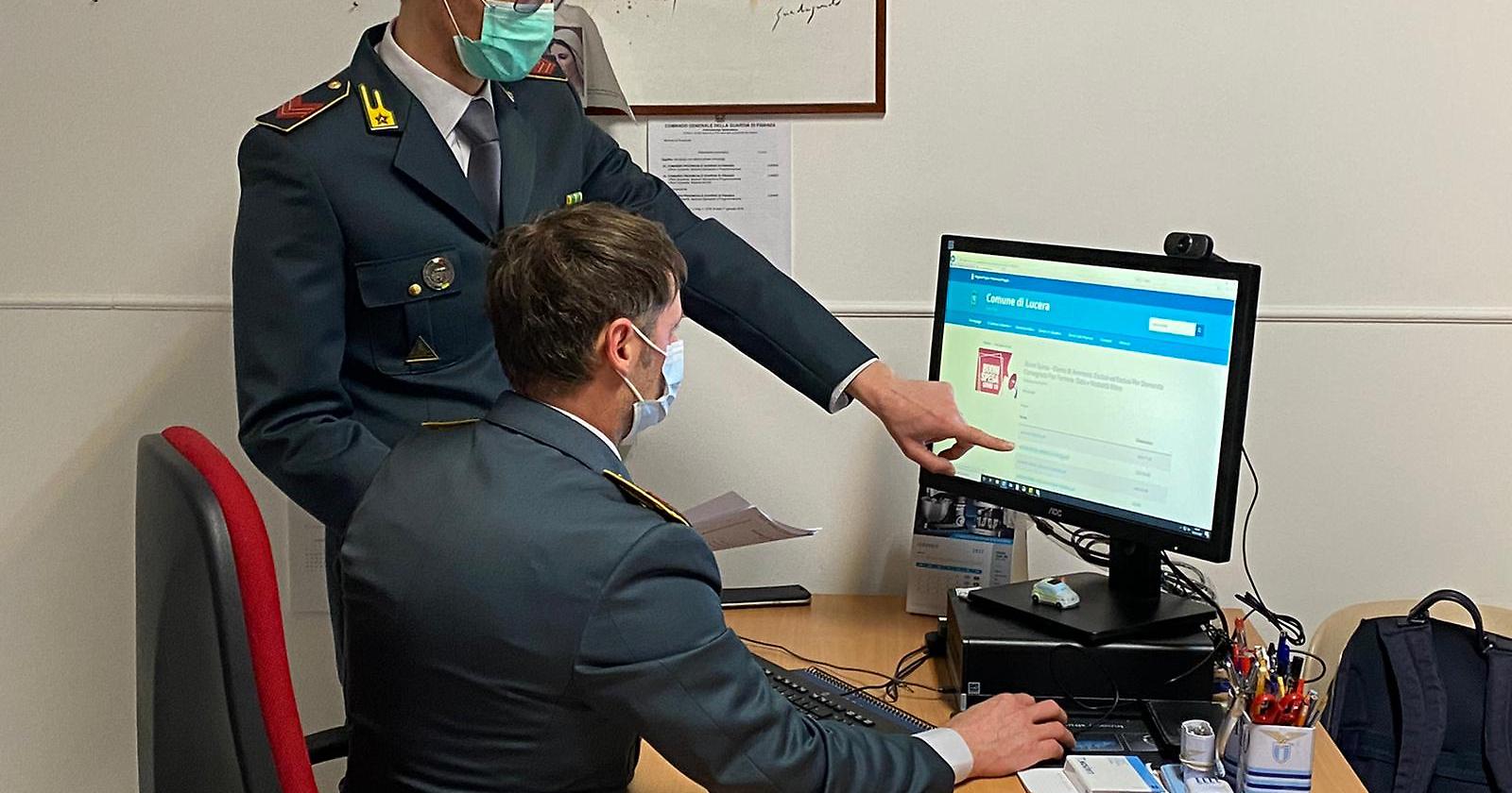 False autocertificazioni per ottenere buoni spesa Covid, 10 persone denunciate dalla GdF a Lucera