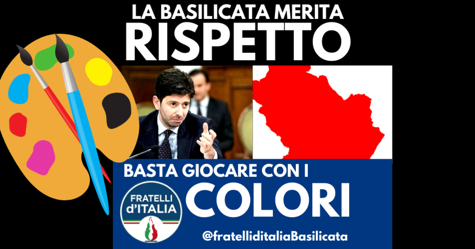 FdI Basilicata attacca Speranza: «La zona rossa generalizzata è eccessiva, la Basilicata merita rispetto»  