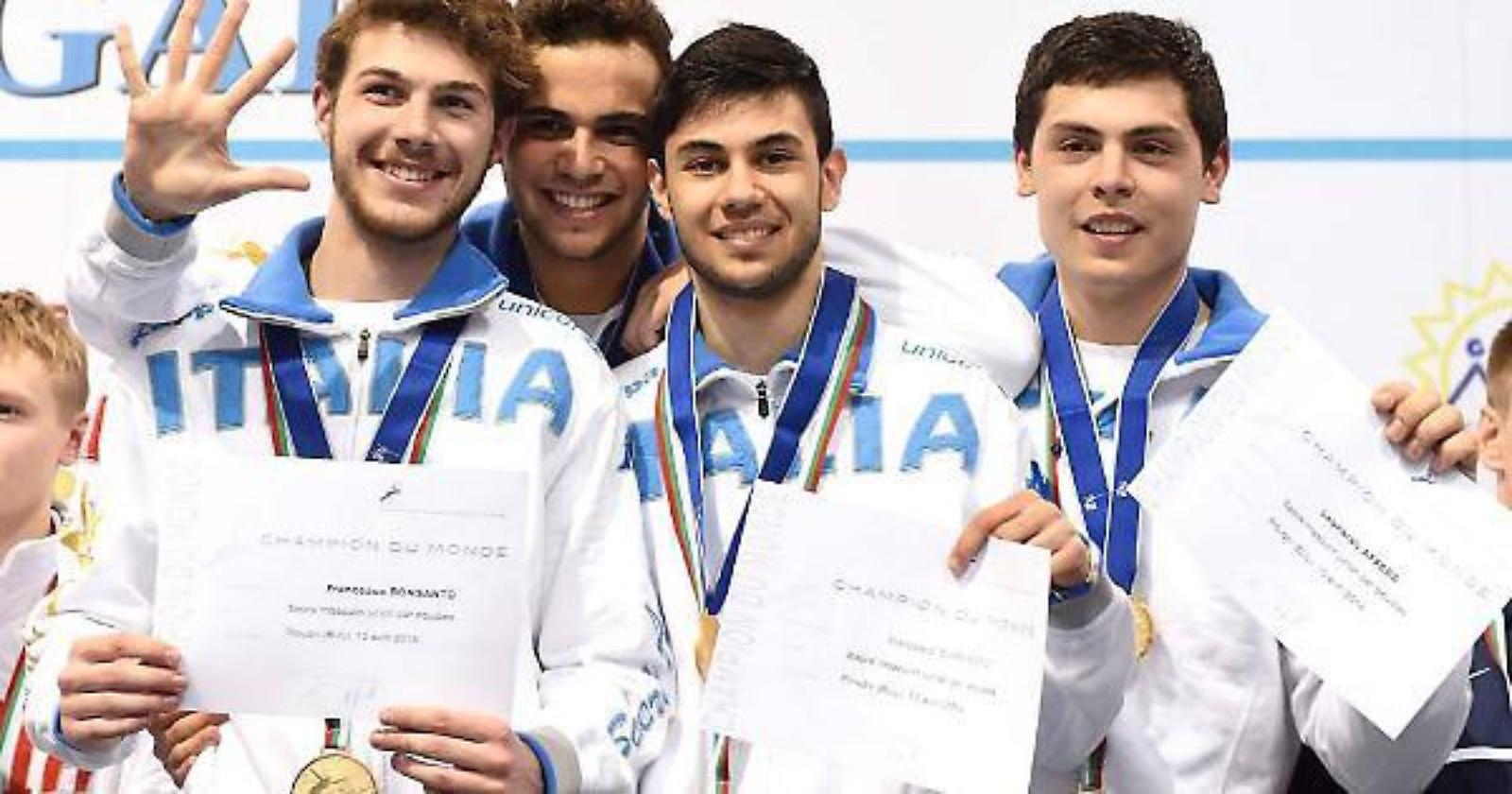 Oggi, 10 Aprile 2014, Francesco D'Armiento e Francesco Bonsanto si laureano campioni del mondo di scherma