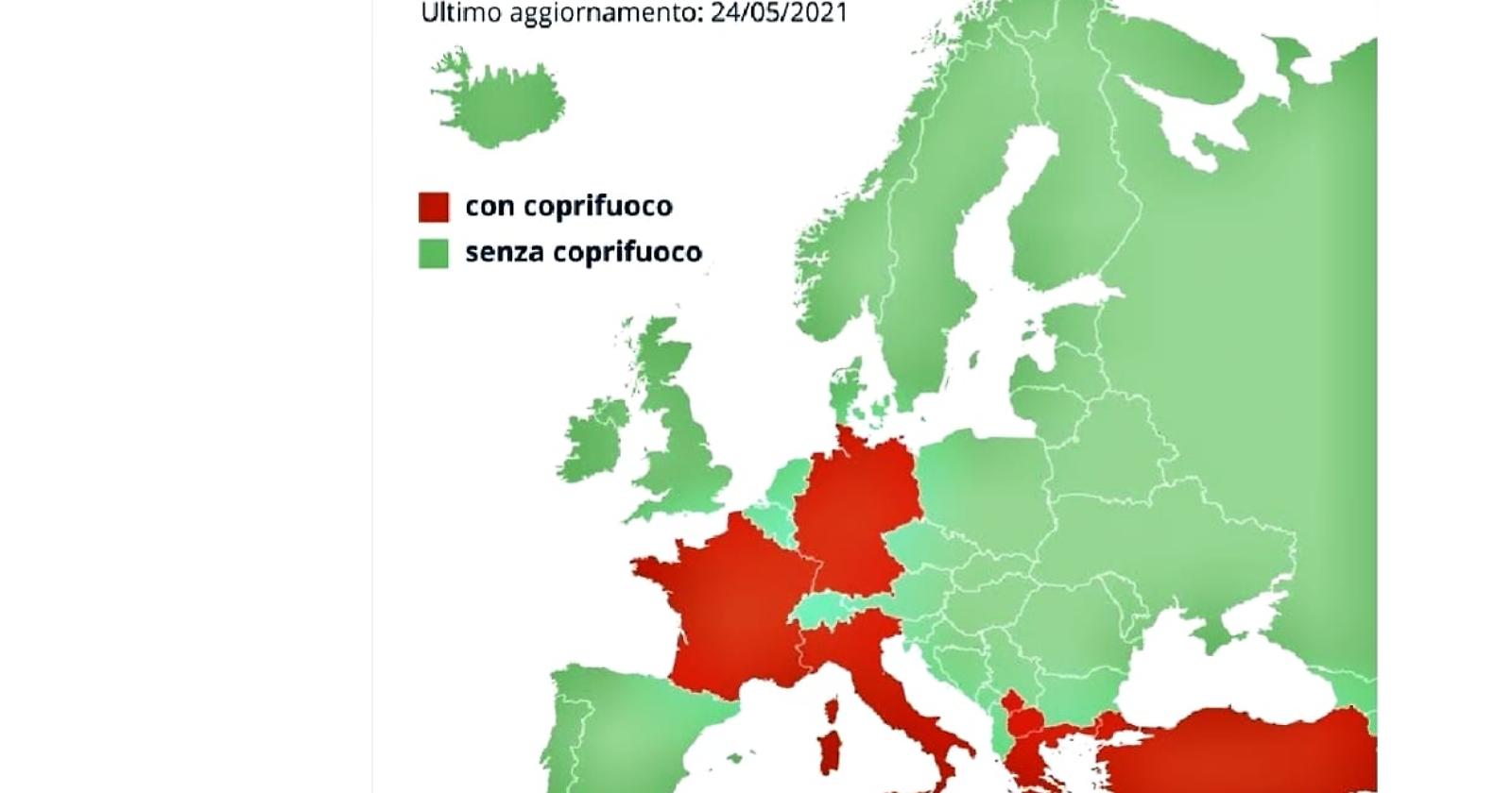 Coprifuoco in Europa: è asse italo-franco-tedesca. In Italia sono 197 giorni