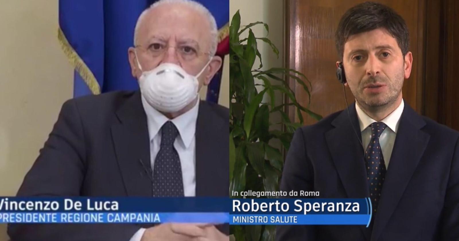 Campania gialla? De Luca all'assalto di Speranza e Figliuolo