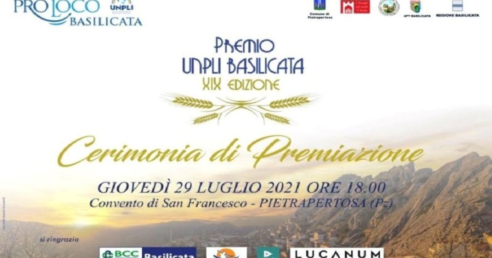 Torna il Premio Unpli Basilicata giunto alla diciannovesima edizione 
