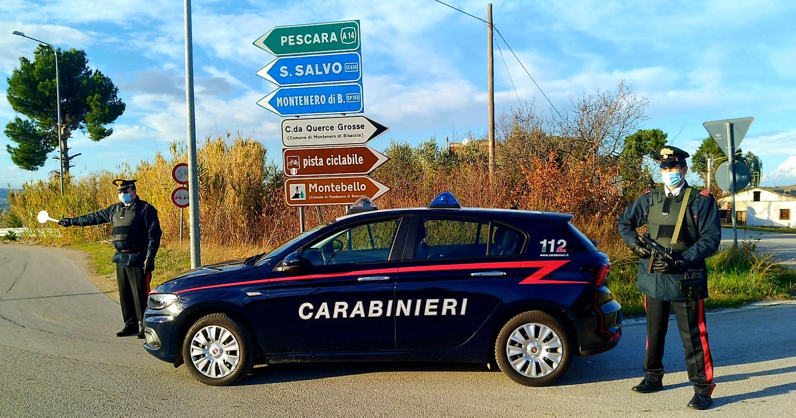 Furia omicida a Montenero di Bisaccia di un 34enne di Termoli: tenta di uccidere il rivale in amore, ma viene fermato dai Carabinieri
