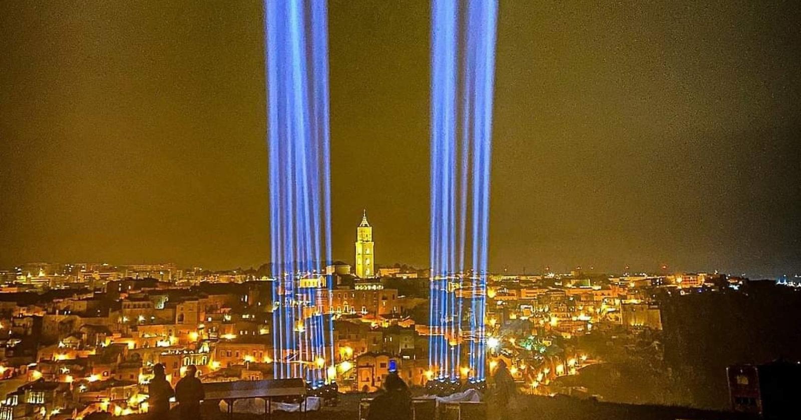 Commemorazione 11 settembre: un fascio di luce tra Matera e New York