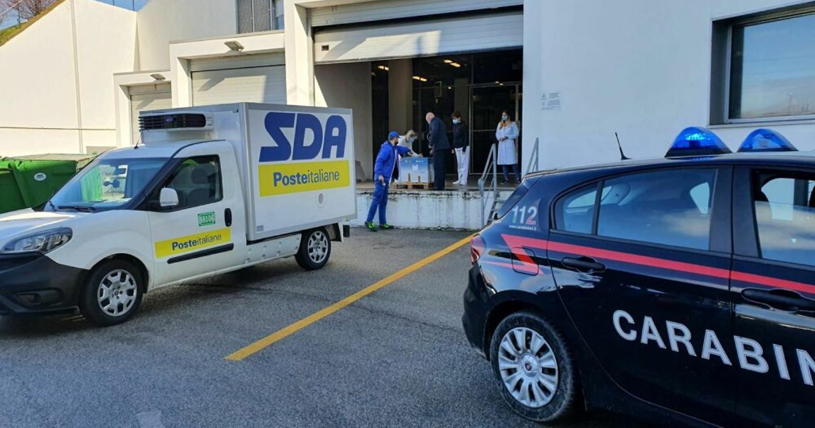 Vaccini: oggi Poste Italiane consegnerà 6000 dosi di Moderna in Basilicata