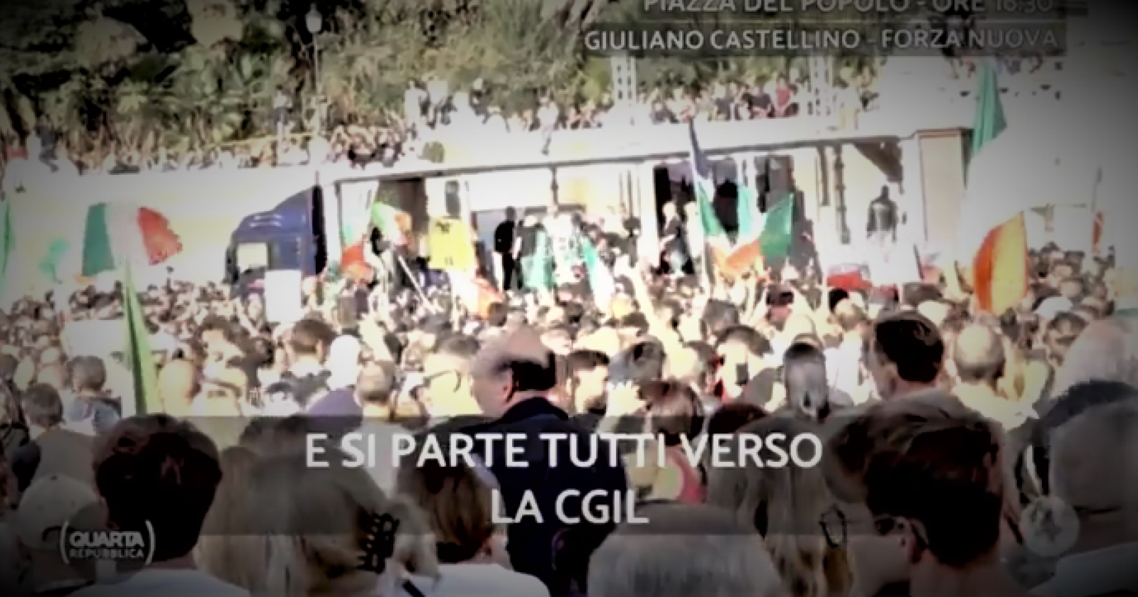 «Si parte tutti verso la Cgil»: Castellino aveva annunciato un’ora prima dal palco l’assedio alla sede della Cgil. Lamorgese sulla graticola 