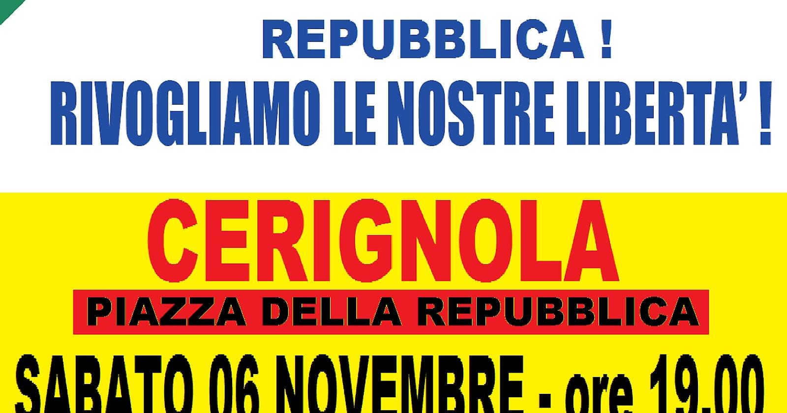Cerignola manifesta per la libertà