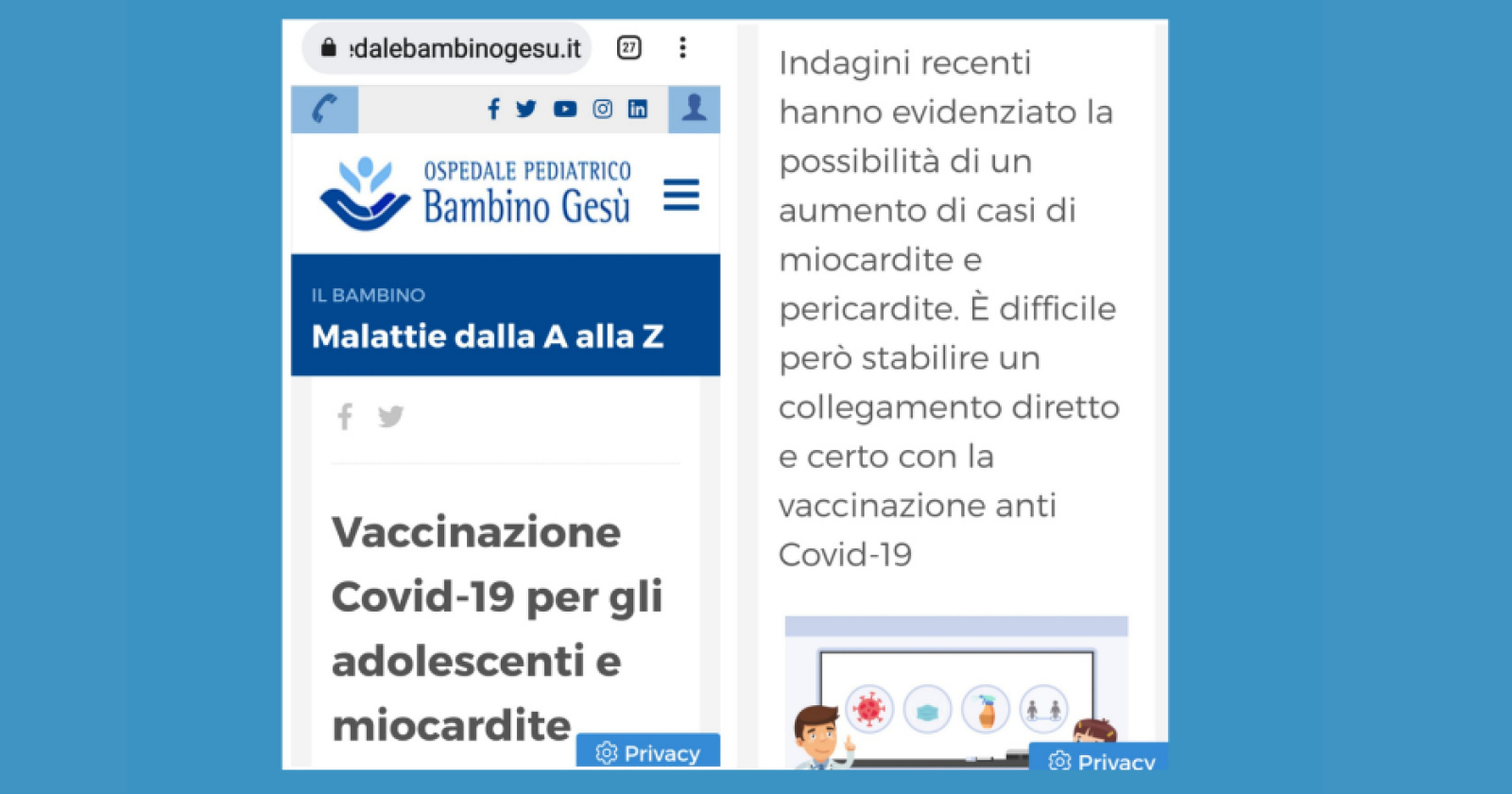 Vaccino anti Covid ai bimbi. L'Ospedale pediatrico Bambino Gesù mette in guardia