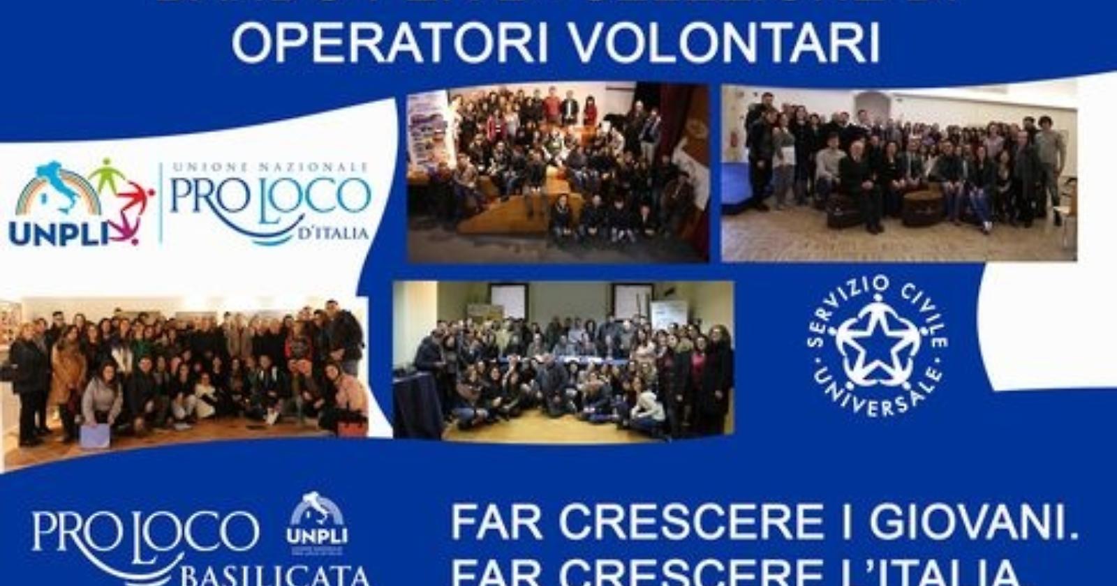 Opportunità per i giovani lucani: disponibili 109 posti di Servizio Civile Universale presso le Pro Loco Unpli della Basilicata