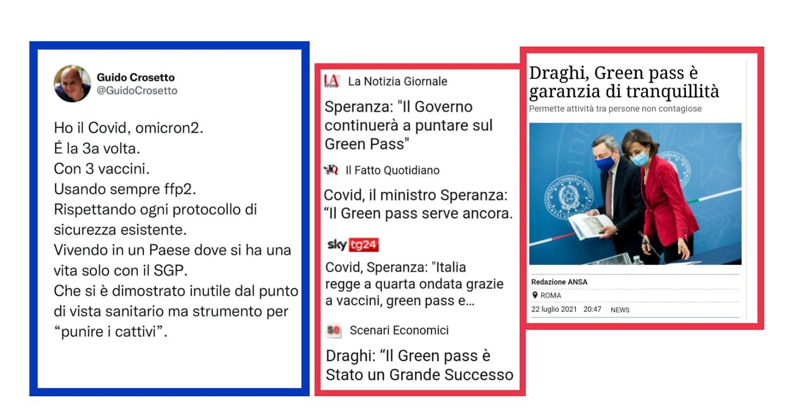 Crosetto ha per la terza volta il Covid: 3 dosi e super carta verde. Lo sfogo social sul fallimento del green pass