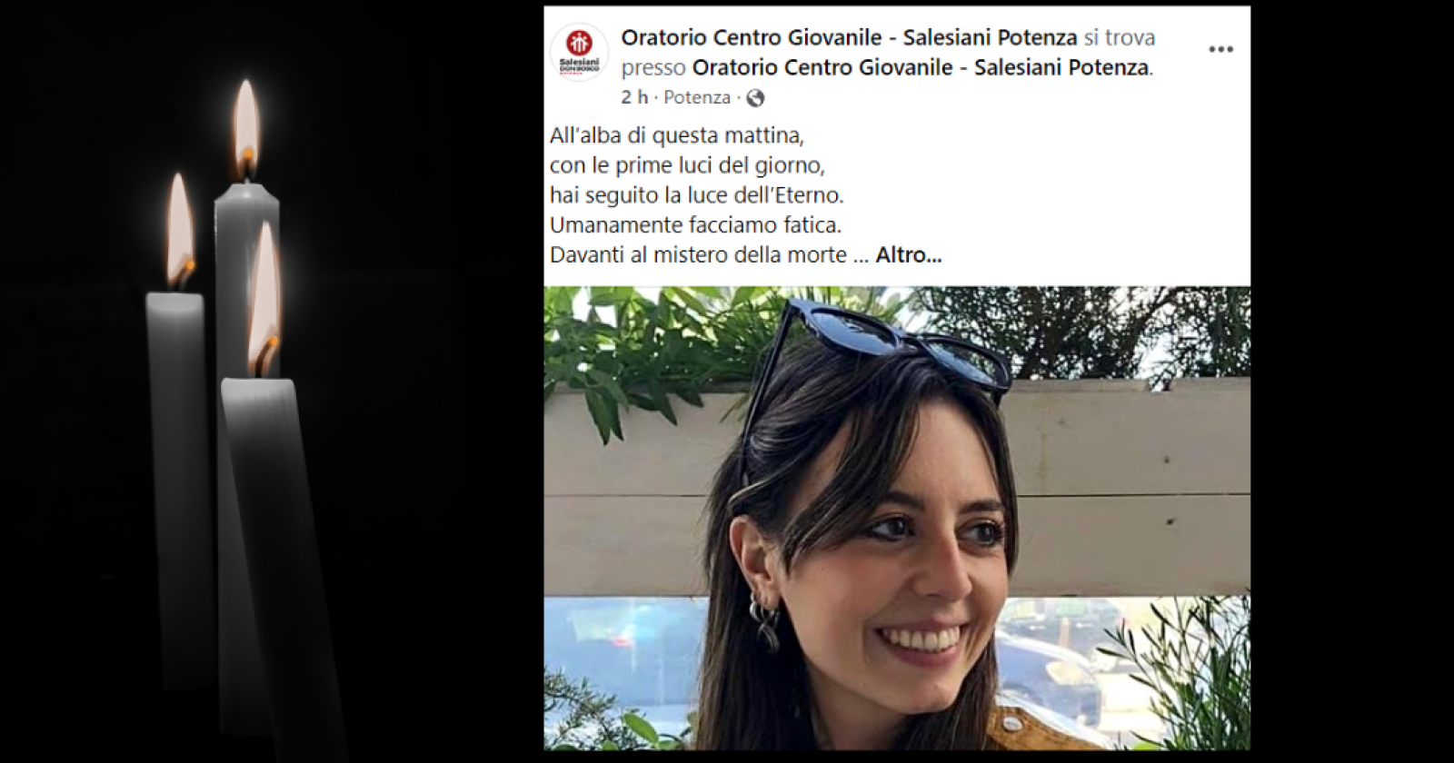 Incidente Potenza-Melfi, il Capoluogo piage Linda: a 24 anni strappata presto alla vita 