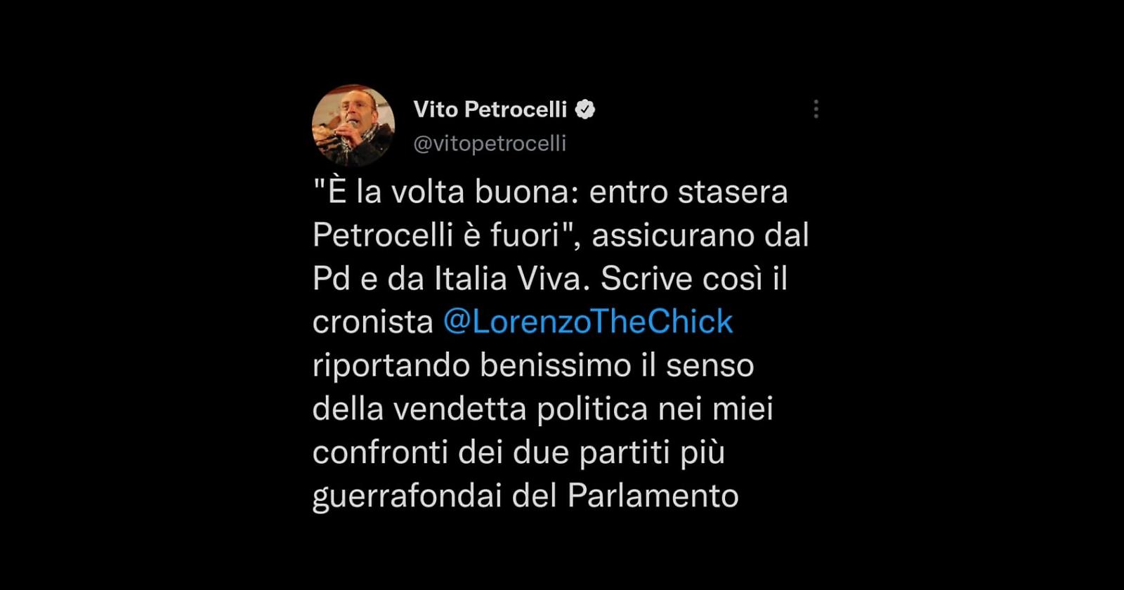 Il senatore Petrocelli è fuori dalla commissione Esteri: «Vendetta di Pd e Italia Viva»