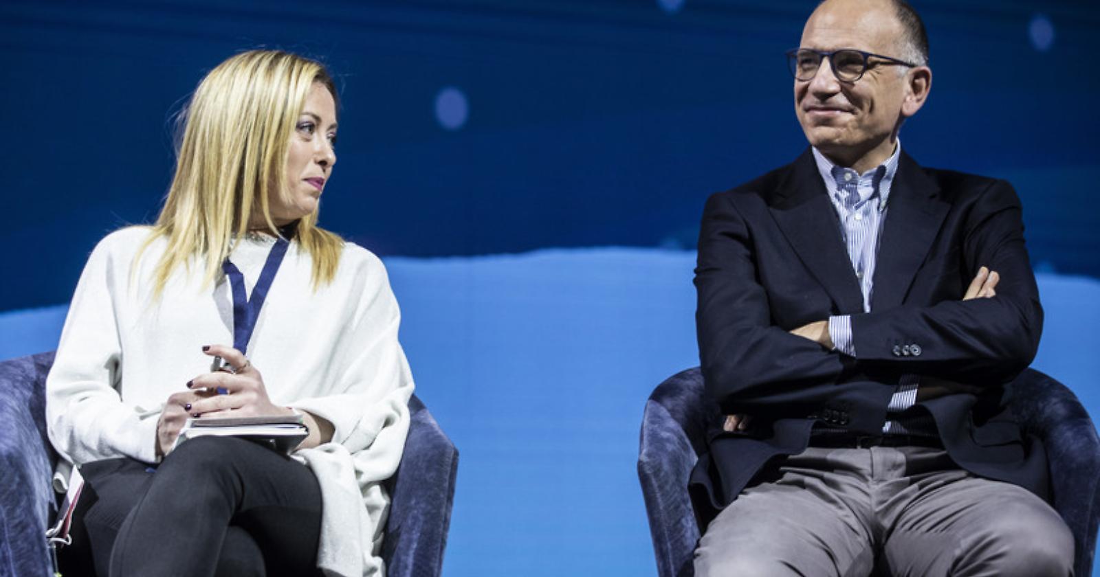 Il duello nel salotto di Bruno Vespa tra Letta e Meloni preoccupa i centristi