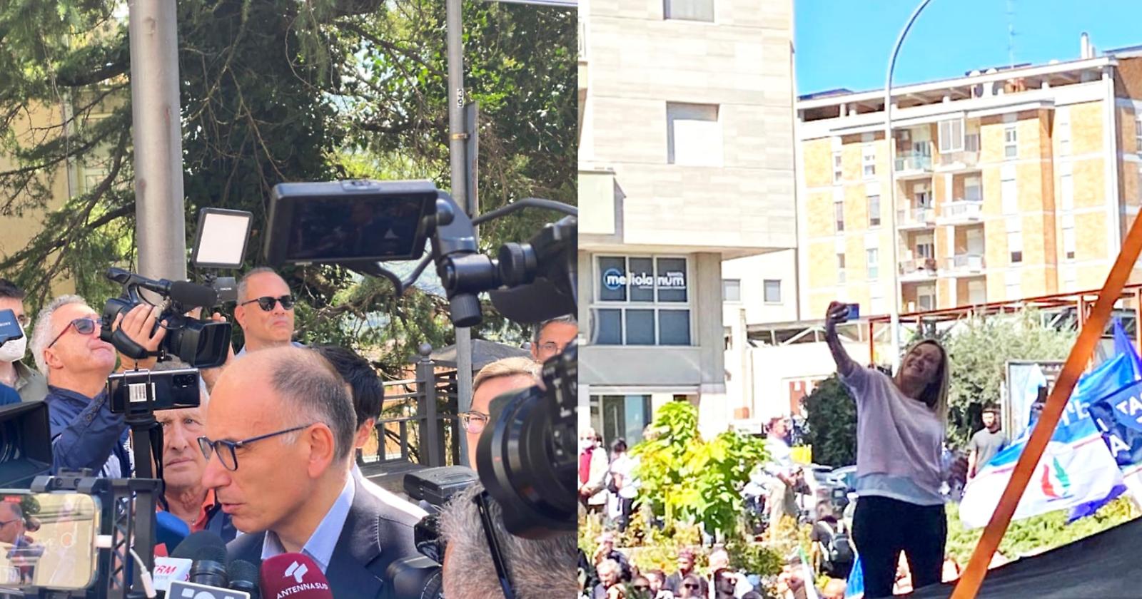Weekend di big in Basilicata, Letta a Potenza e Meloni a Matera. Il Dem: «Non consegnerò il Paese alla destra»