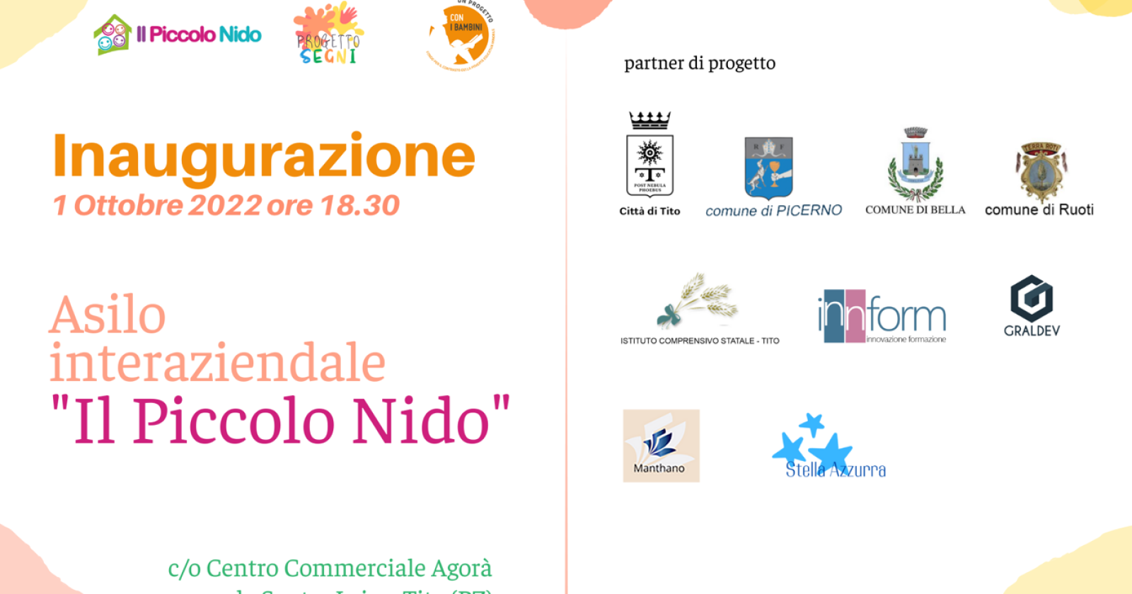 L'area industriale di Tito si fregia di un nuovo modello di welfare in Basilicata: ecco il primo Nido interaziendale