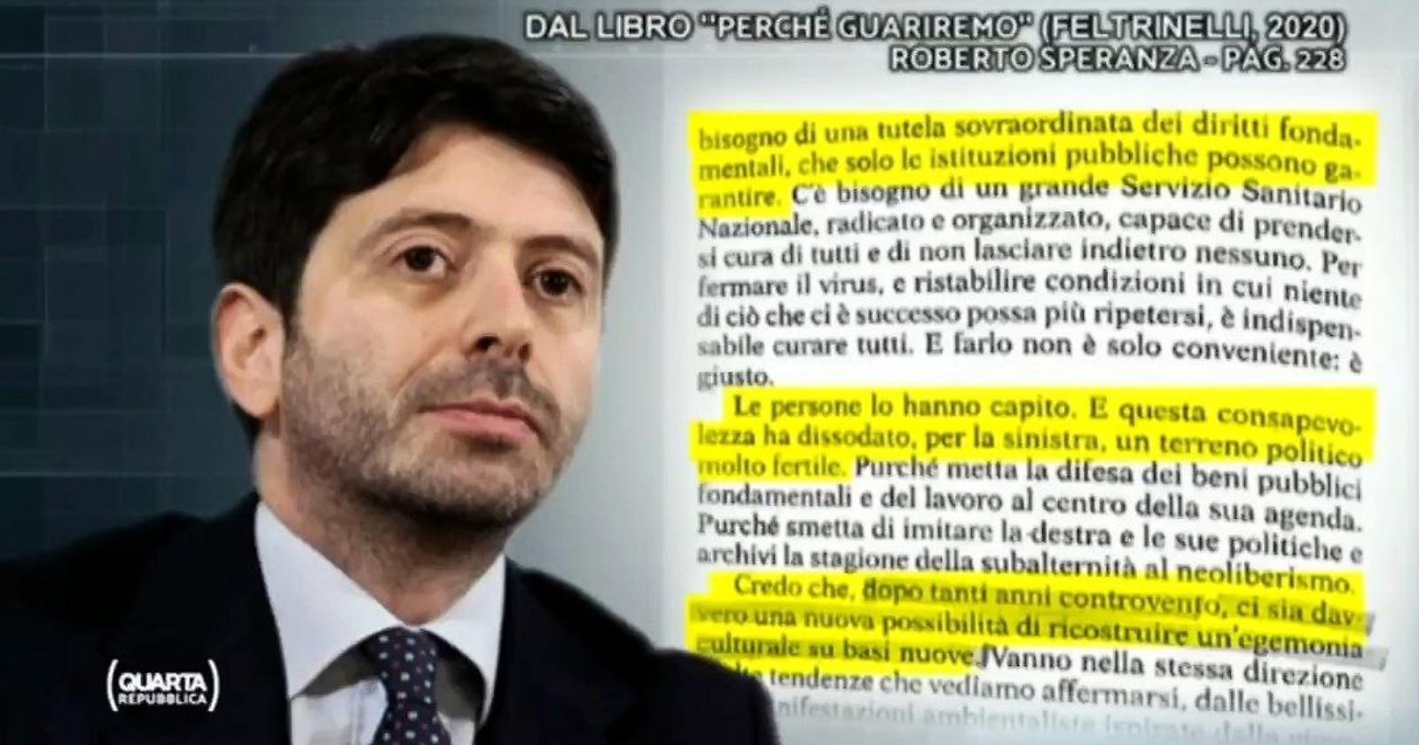 La pandemia come terreno politico fertile per la sinistra, la profezia al contrario di Speranza