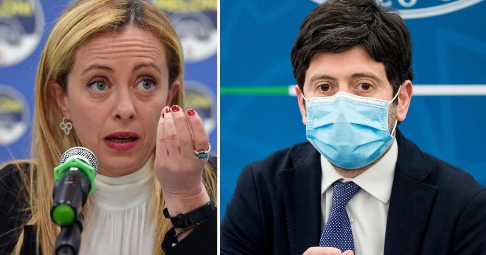 "Difficile che Schillaci capisca meno di ministri che non erano della materia", la bordata di Meloni a Speranza
