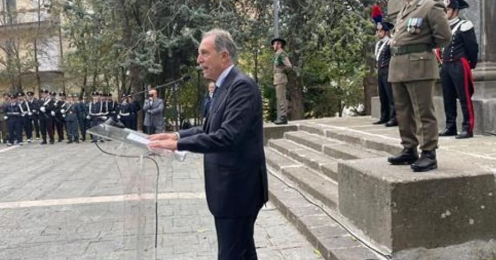 Celebrazioni del 4 novembre: Bardi a Potenza richiama ad un futuro di pace