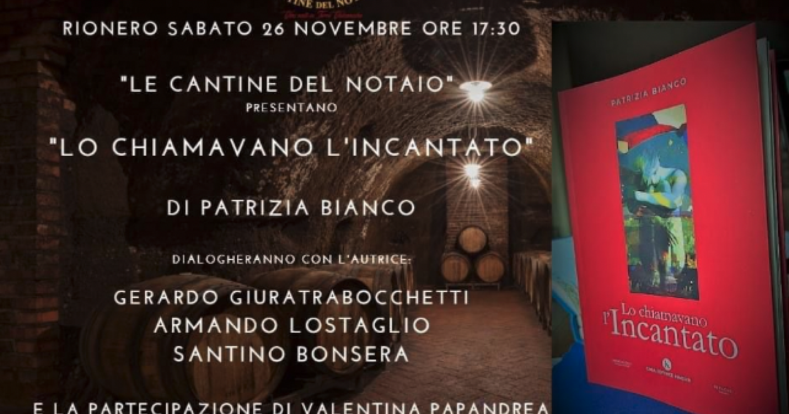 Rionero, Patrizia Bianco presenta «Lo chiamavano l'incantato» 