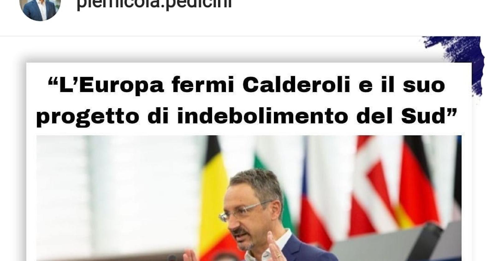 Autonomia differenziata, da Bruxelles tuona Pedicini: "L'Europa fermi Calderoli" 