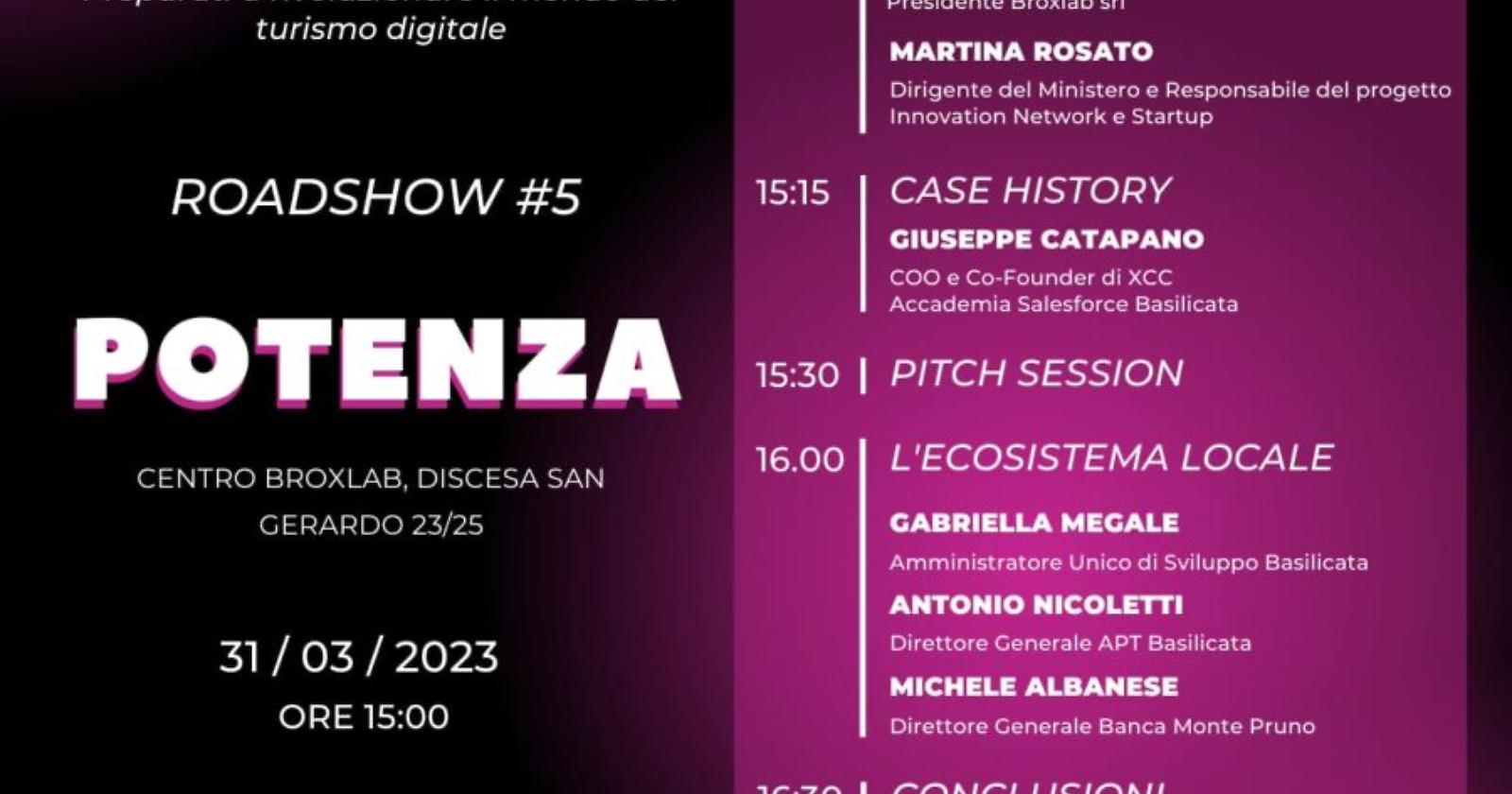 Arriva a Potenza il roadshow nazionale di Broxlab con il Ministero del Turismo