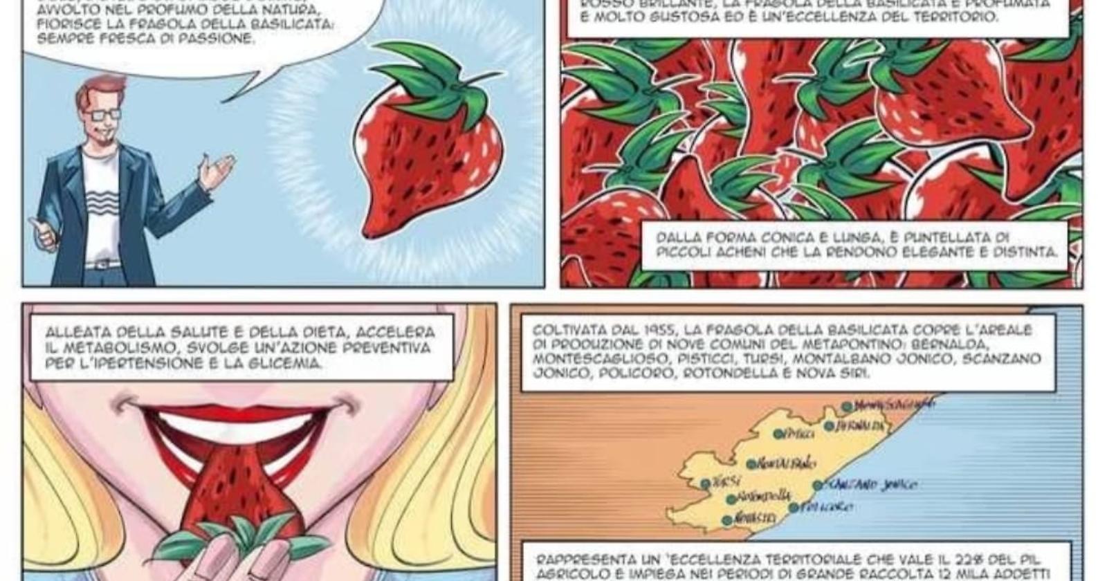 Con il disegnatore lucano Giulio Giordano la fragola della Basilicata diventa un fumetto