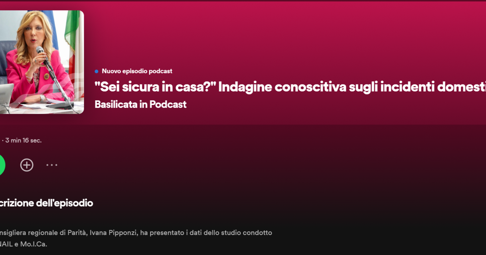 Basilicata in Podcast con la consigliera regionale di parità Pipponzi: "Sei sicura in casa?"