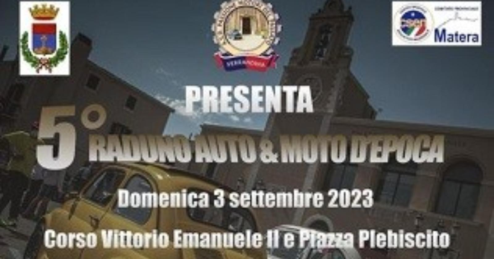 5° raduno di auto e moto d’epoca: Ferrandina scalda i motori 