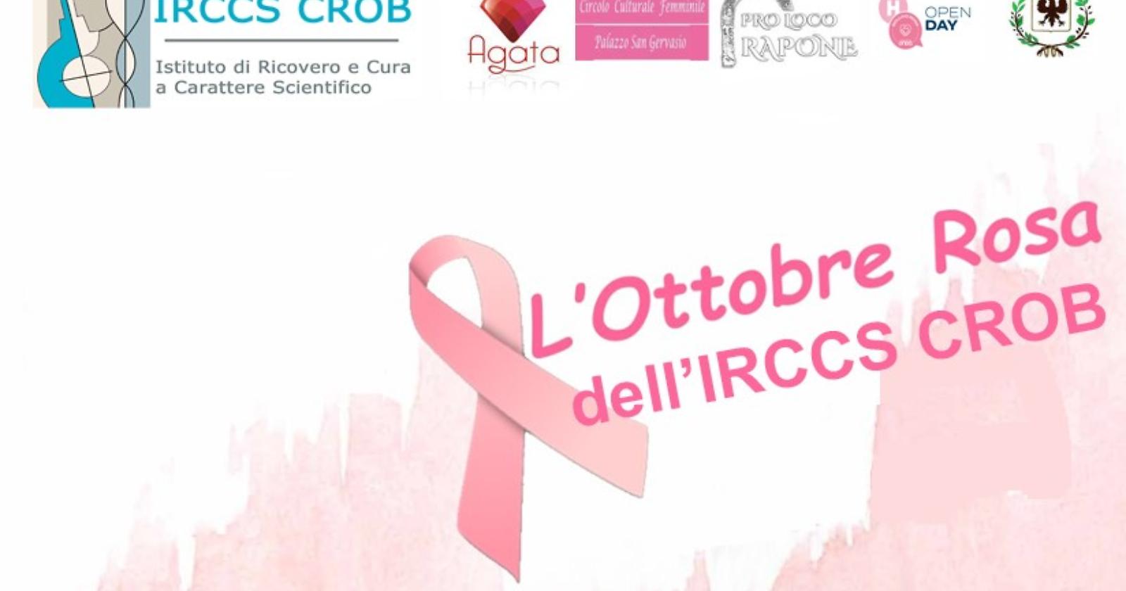 Prevenzione: tutto pronto per l’ottobre rosa all’Irccs Crob di Rionero in Vulture 