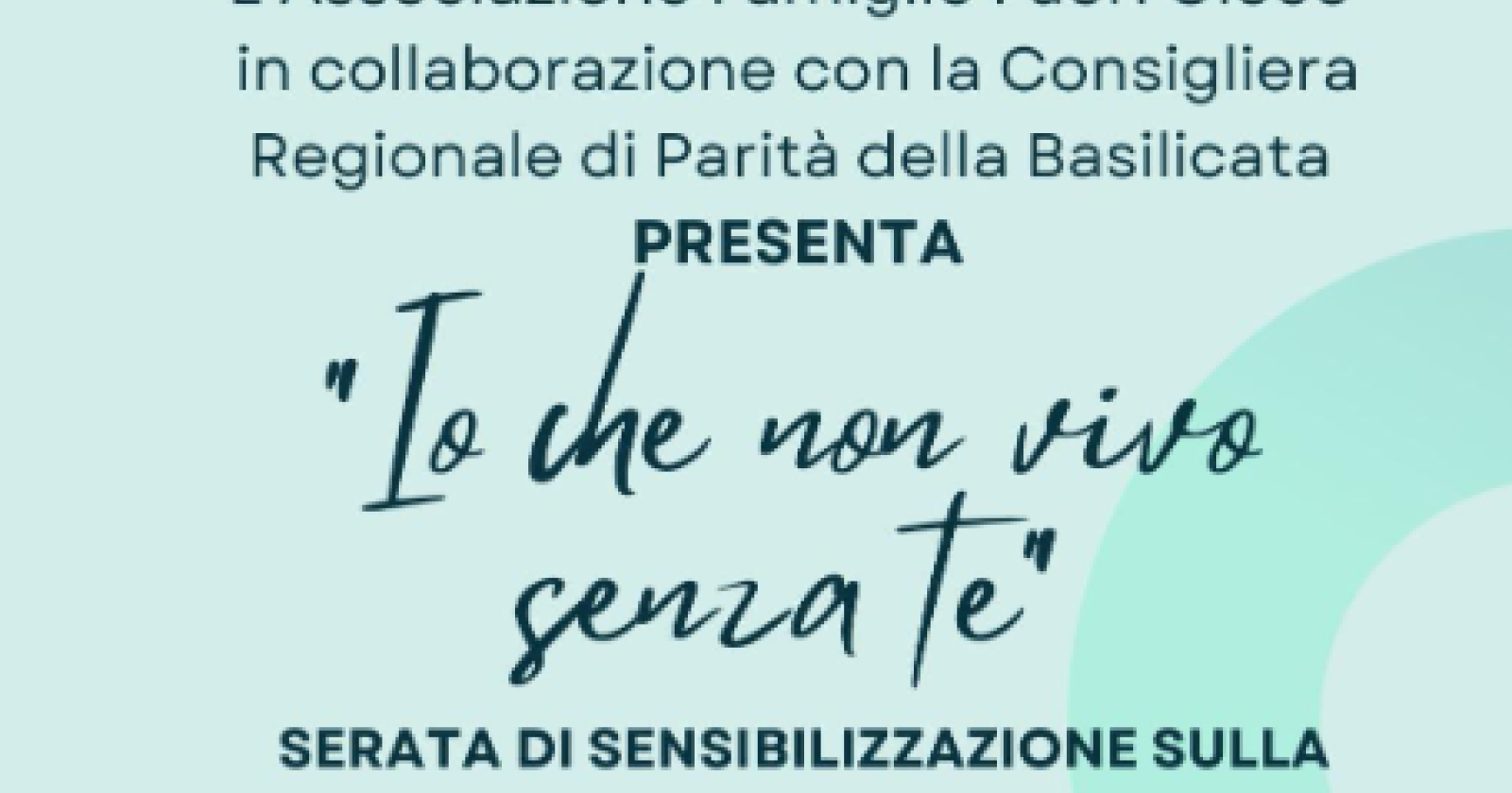 "Io che non vivo senza te": a Potenza una serata di sensibilizzazione sulla dipendenza affettiva 