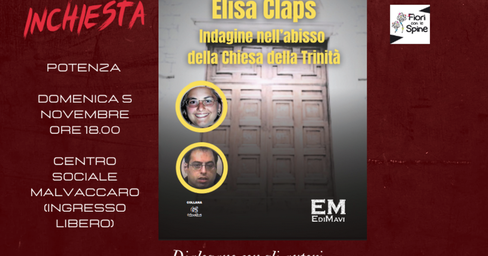 Potenza, domenica 5 la presentazione del libro-inchiesta sul caso Claps dei giornalisti Amendolara e Di Vito 