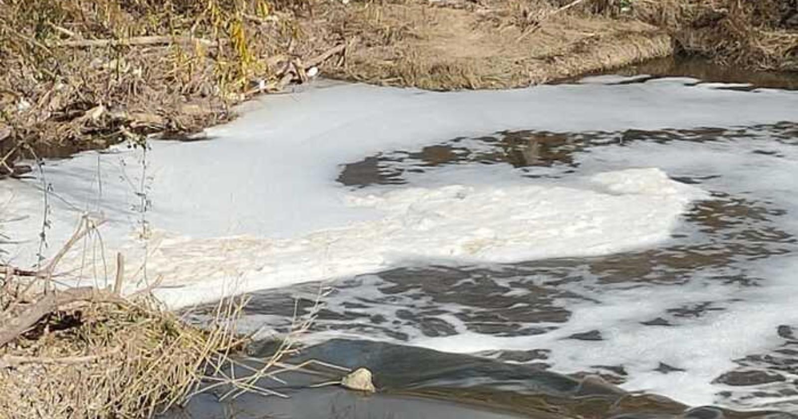 L'Ofanto in crisi: un fiume di schiuma, maleodorante e avvelenato