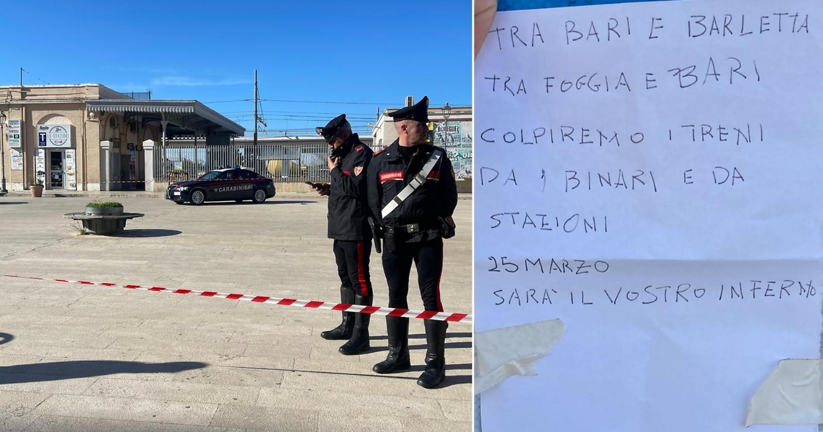 Allarme Bomba: Il Terrore Viaggia sui Binari tra Bari e Barletta