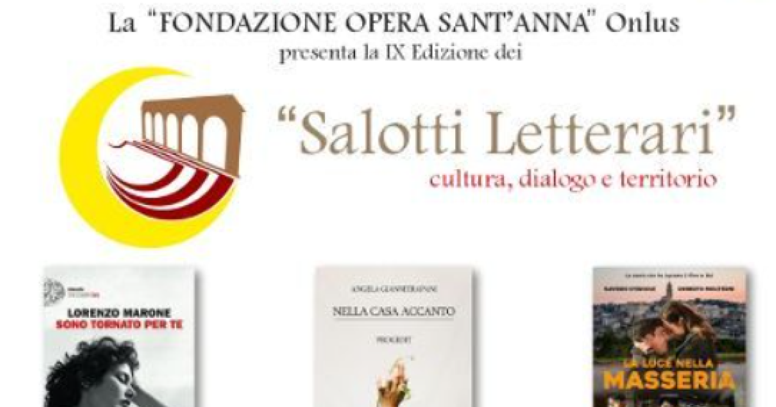 A Lavello ritornano i Salotti Letterari a cura della Fondazione Opera Sant’Anna