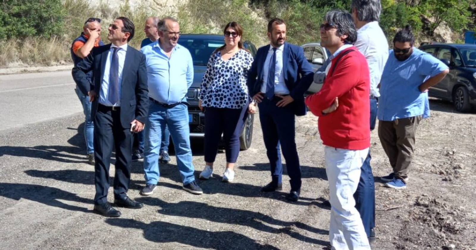 Frana sulla provinciale 277 tra Oliveto Lucano e Garaguso. Sopralluogo di Pepe che mette in moto gli uffici