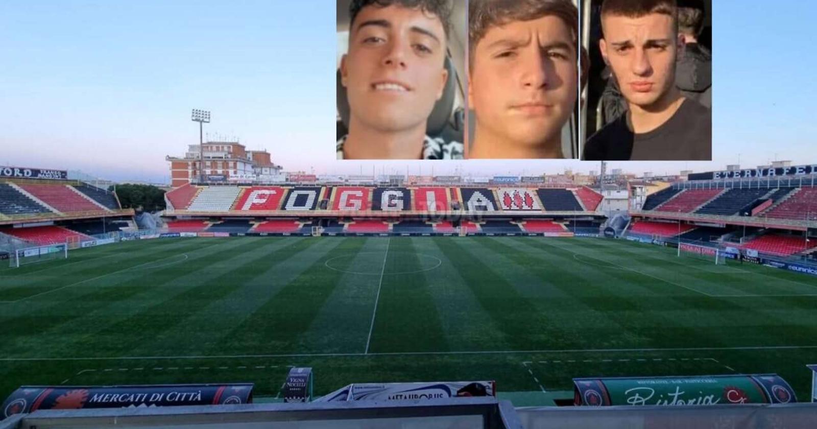In 10mila allo Zaccheria per i funerali dei tre giovani tifosi del Foggia, col ministro Abodi. Fiori da De Zerbi