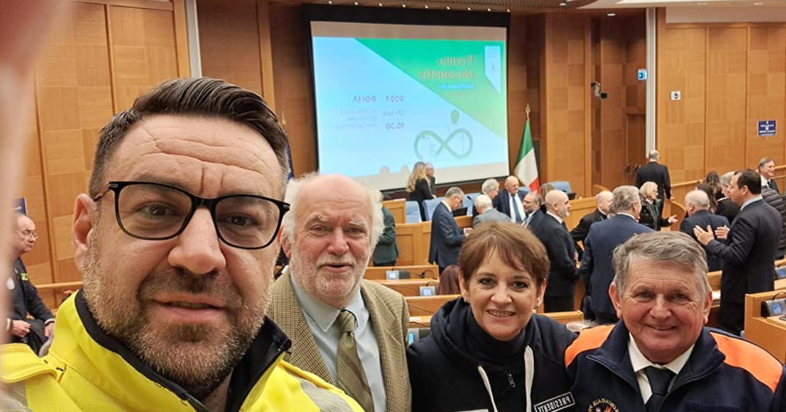 Premio De Sanctis Sostenibilità al Comitato nazionale del volontariato di Protezione civile di cui fa parte anche il Gruppo Lucano