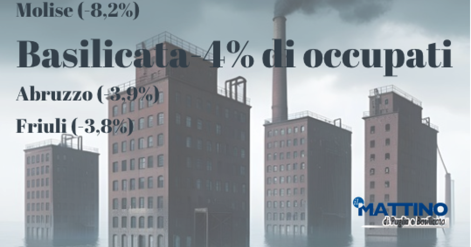 Basilicata, l’industria perde pezzi. Svimez: «-4 per cento di occupati in nove mesi»