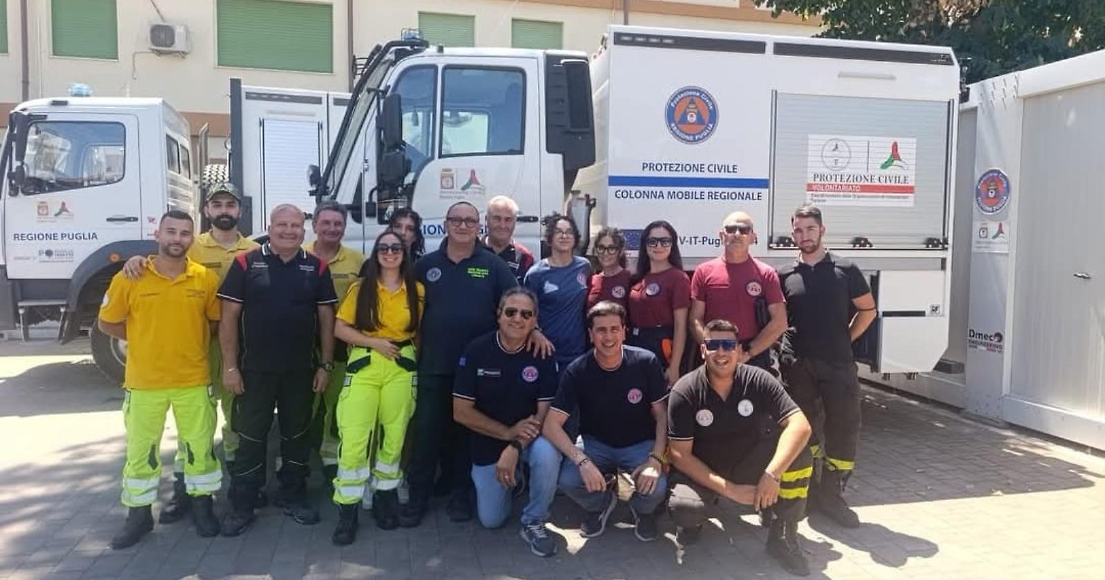 Antincendio boschivo, gemellaggio a Castellaneta Marina con i volontari del Gruppo Lucano