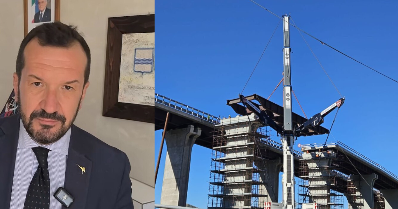 Raccordo Sicignano-Potenza: lavori a pieno ritmo per il viadotto 'Franco'. Pepe: "Impegni mantenuti"