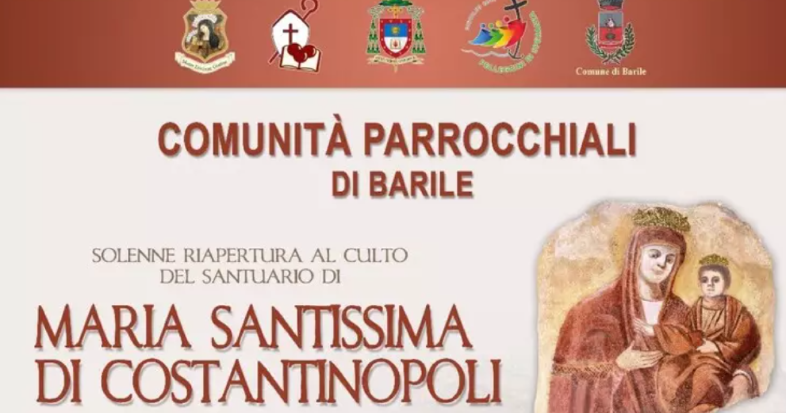 Barile, riapre il Santuario di Maria Ss. di Costantinopoli: il 14 agosto la solenne celebrazione con monsignor Fanelli