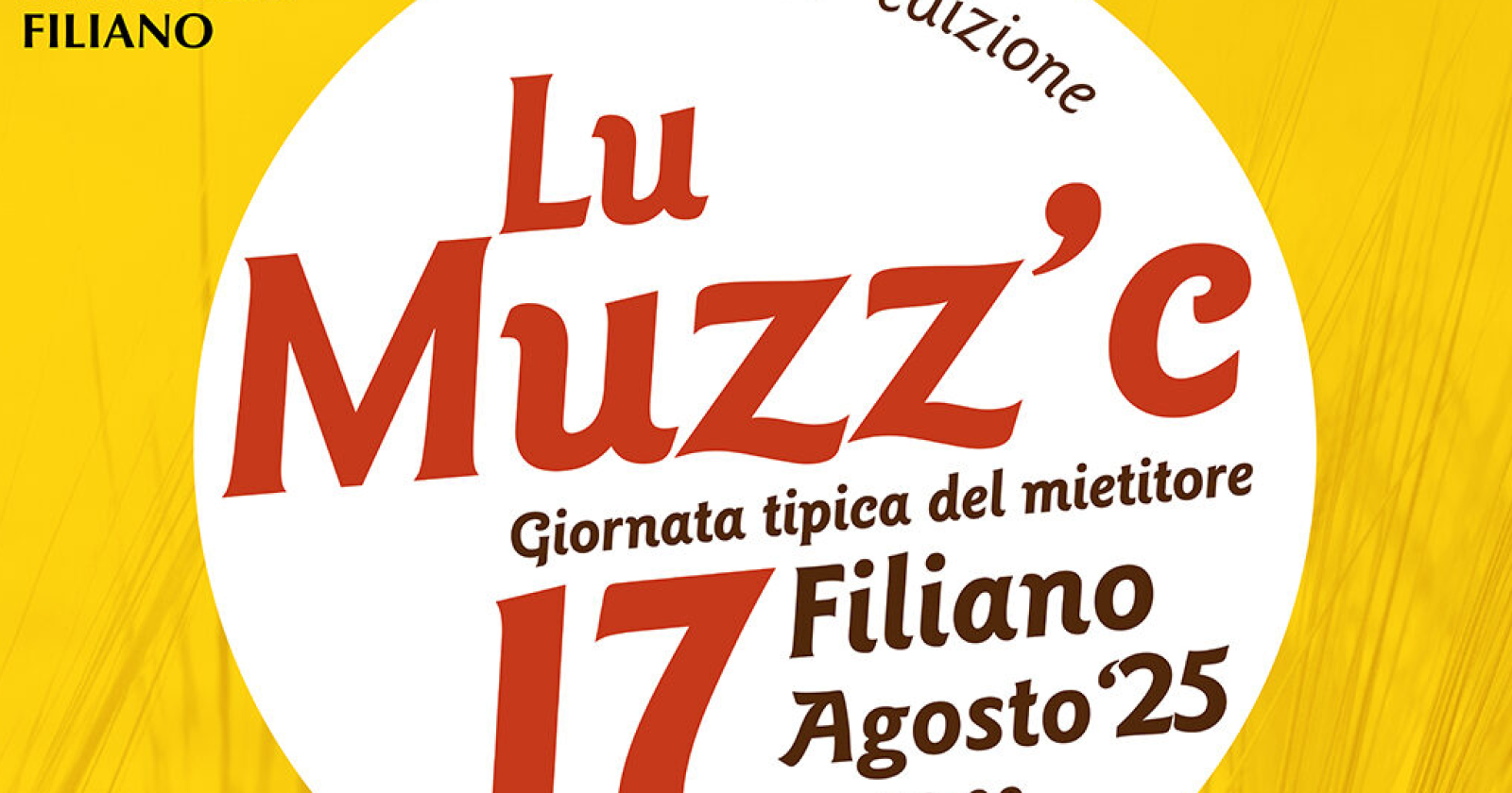 A Filiano torna “Lu Muzz’c”: gusto, tradizione e musica per la 20ª edizione 