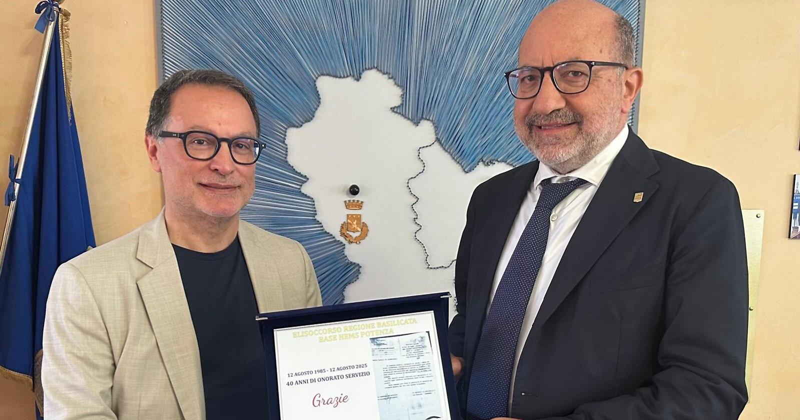 40 anni tra cielo e terra: l’eccellenza dell’elisoccorso lucano. Latronico: "Sistema capace di salvare vite"