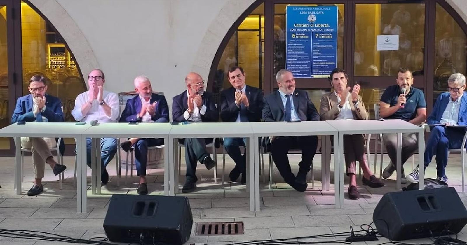 Festa della Lega a Venosa, Pepe: "Ottima la prima". Attesa per la serata in piazza Castello con Durigon