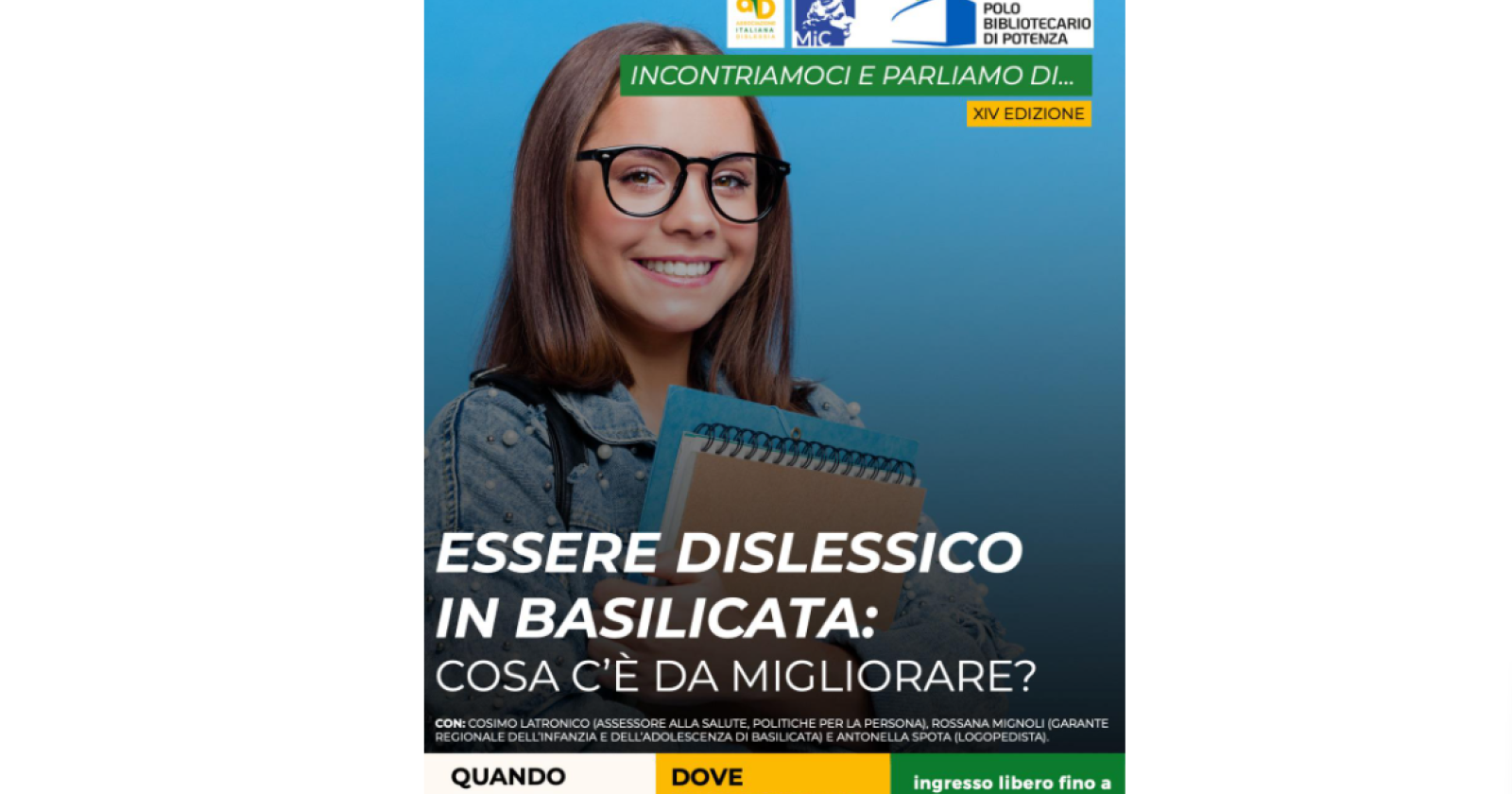 Dislessia, cosa c’è da migliorare in Basilicata? Oggi l’incontro al Polo Bibliotecario
