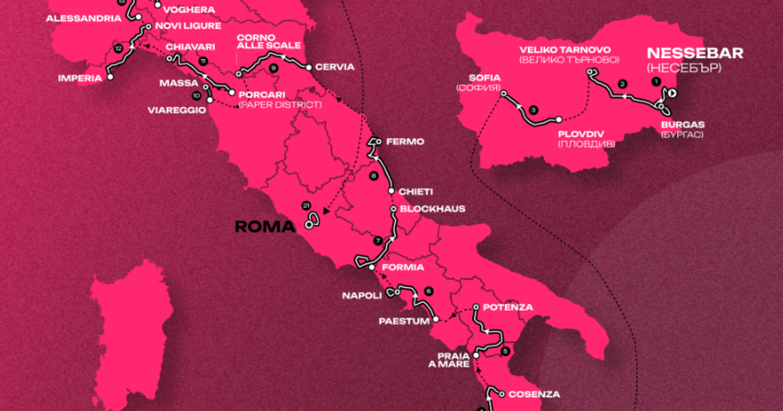 Giro d’Italia 2026: Potenza traguardo di tappa, la Basilicata torna protagonista